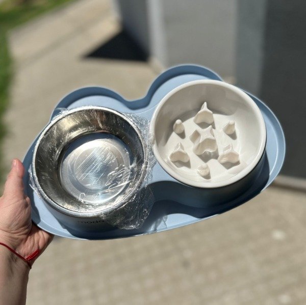 Producto - Comedero lento + bebedero