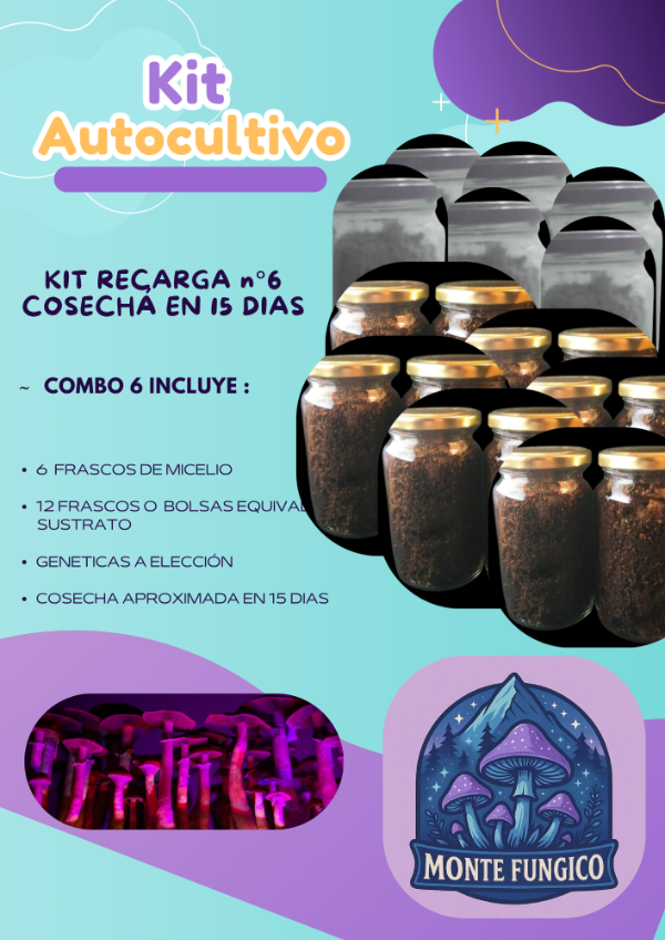 Producto - Kit Recarga Autocultivo  nro 6 Micelio + Sustrato