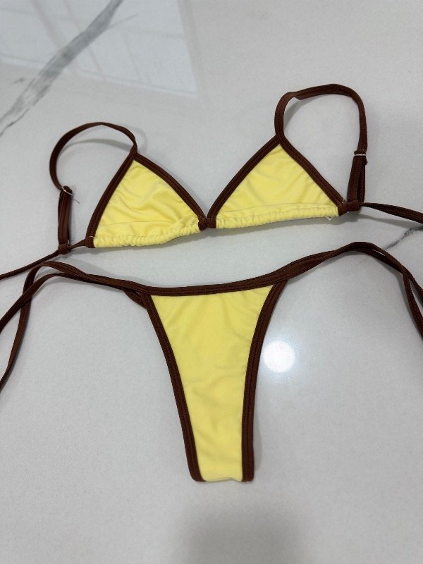 Producto - Bikini MUNAY combinada amarillo/capuchino - 0