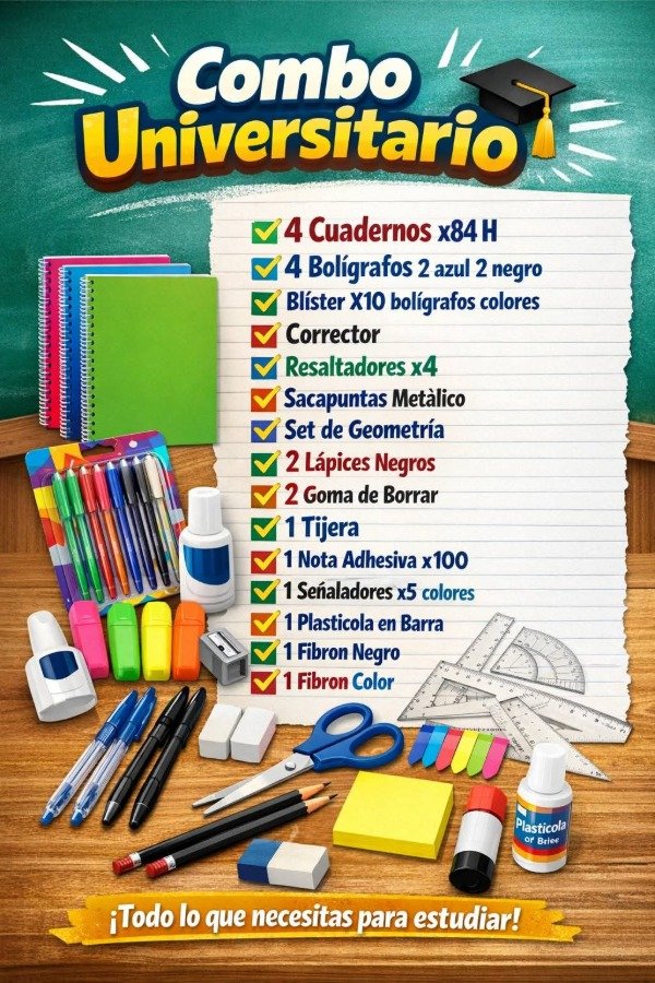 Producto - COMBO UNIVERSITARIO