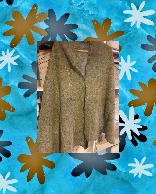 Producto - Pashmina de lana c/bordado Verde