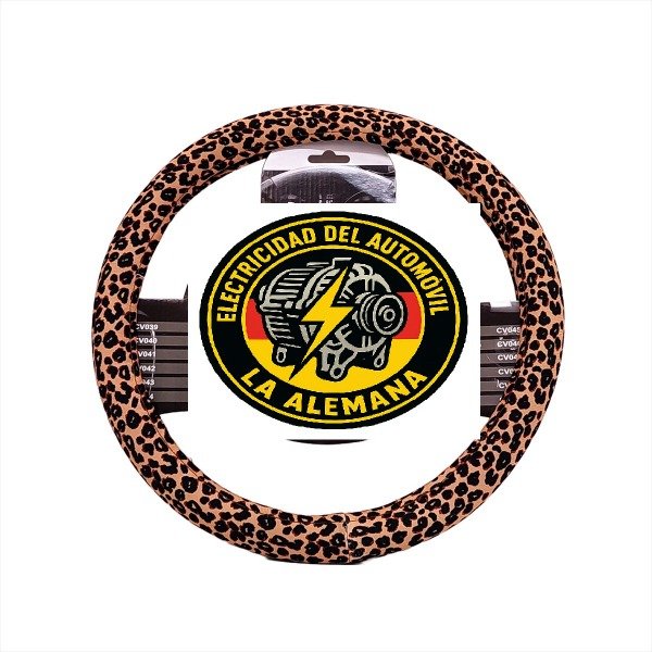 Producto - Funda Cubre Volante Leopardo Marrón -  Premium Universal