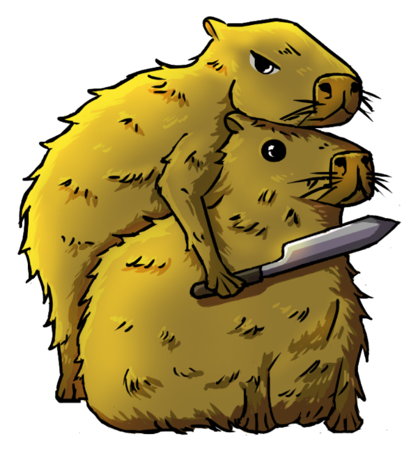 Producto - Sticker carpincho/Capybara asesino