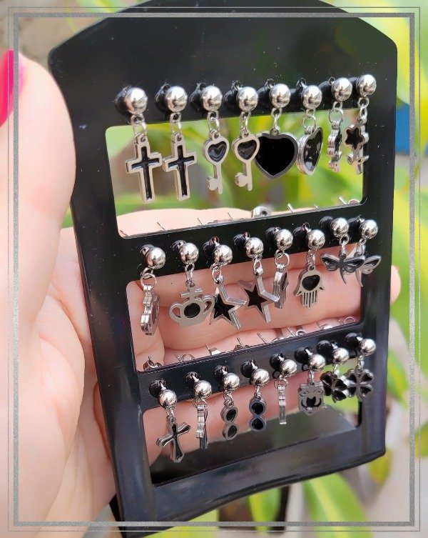 Producto - Aros formitas colgantes esmaltadas