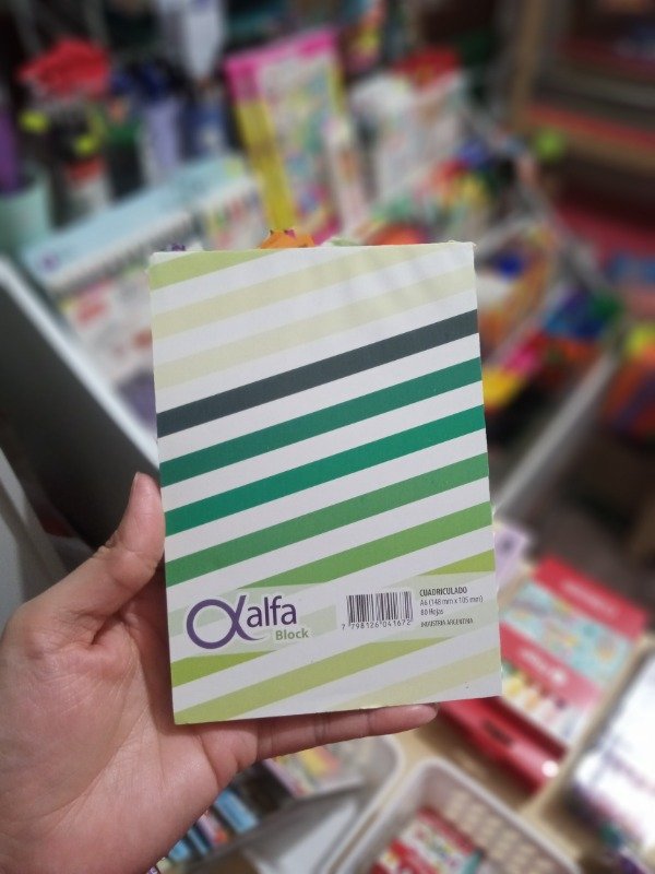 Producto - Block Gloss A6 Tapa Volcada Cuadriculado