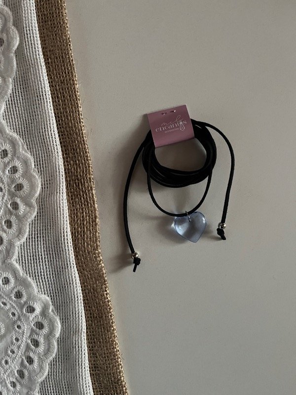 Producto - Collar mil usos corazón celeste