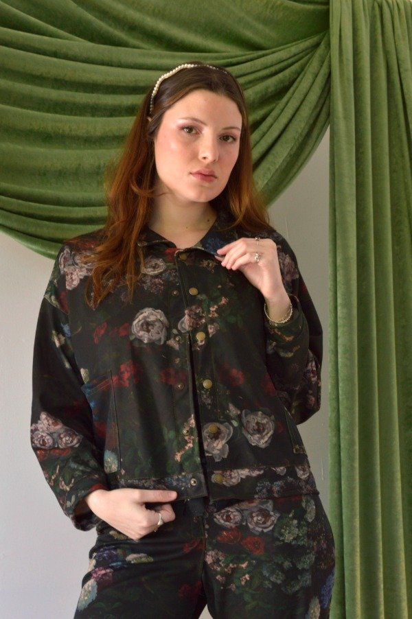 Producto - Campera Noche Floreada - 1