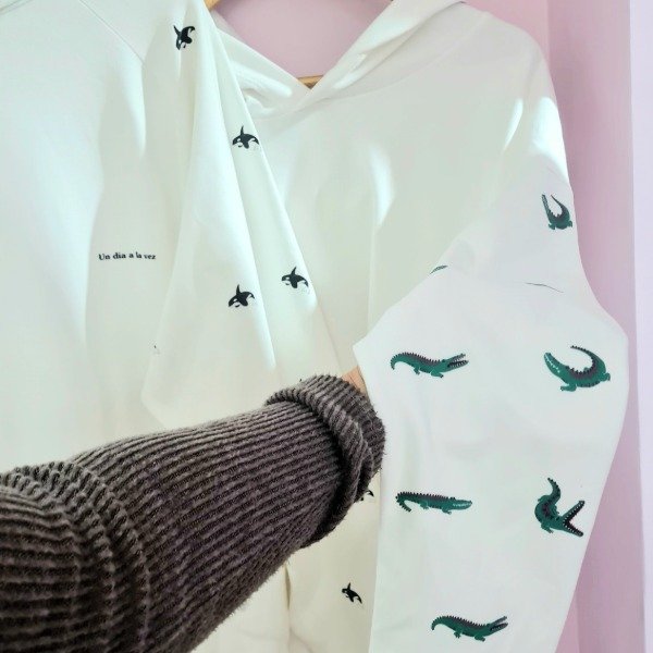 Producto - Buzo micropolar estampado blanco 6316 - 2