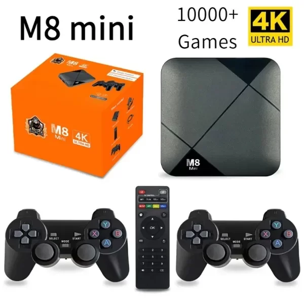 Producto - Tv Box  M8 Mini 4K Ultra HD Android TV con Consola de juegos