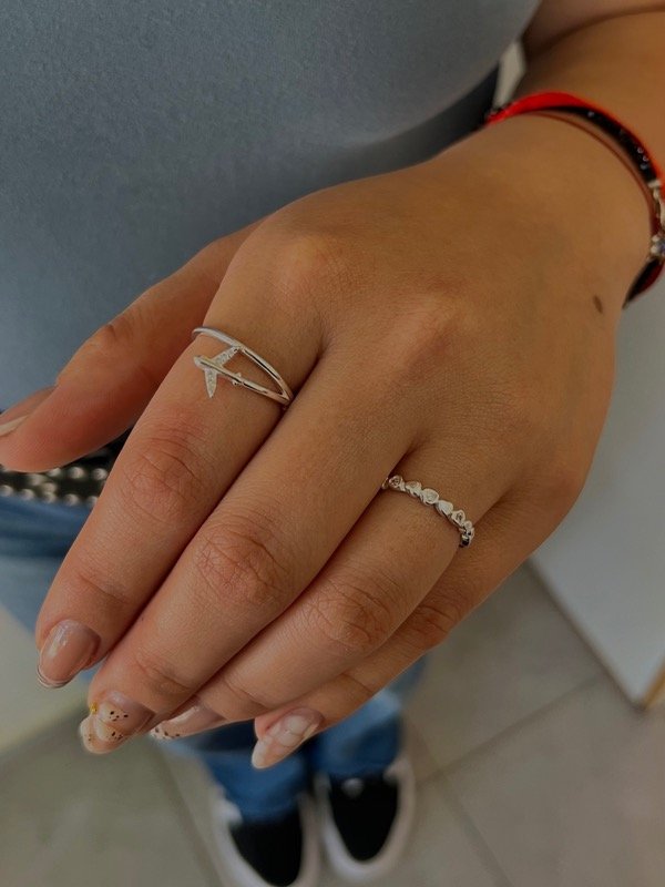 Producto - Anillo corazones sin fin y cubic