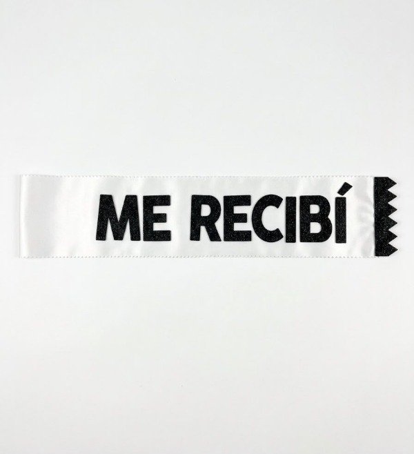 Producto - BANDA NEGRA/BLANCA ME RECIBI - EGRESADOS - 0