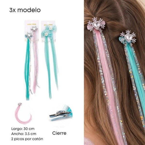 Producto - mecha de pelo con hebilla x2