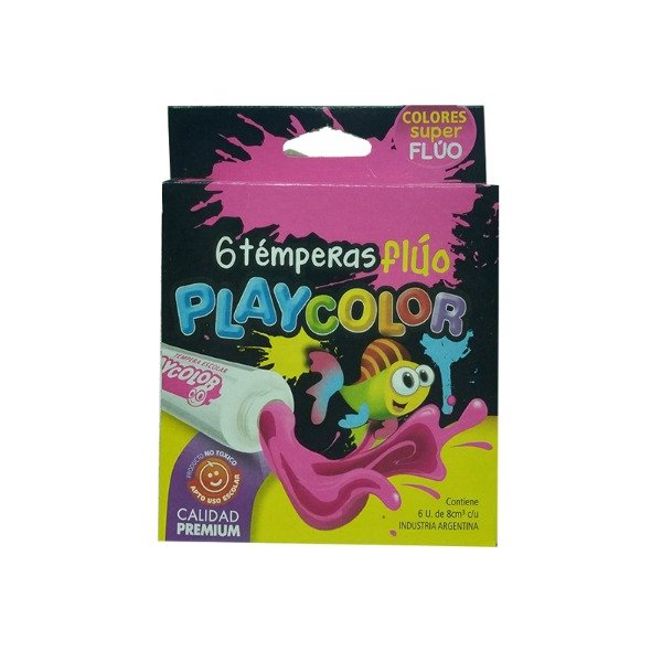 Producto - Tempera PLAYCOLOR x 6 Fluo / Pastel - 0