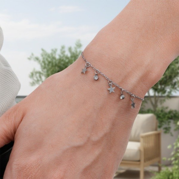 Producto - Pulsera Acero Con Strass Iluminada