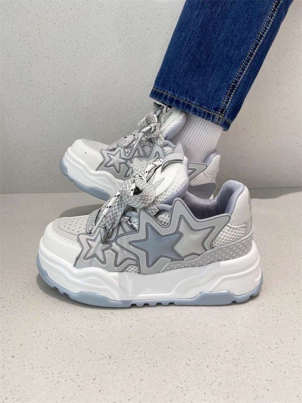 Producto - Zapatilla CHUNKI celeste con estrrella