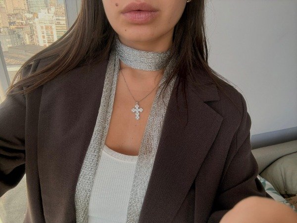 Producto - mini scarf plateada - 1