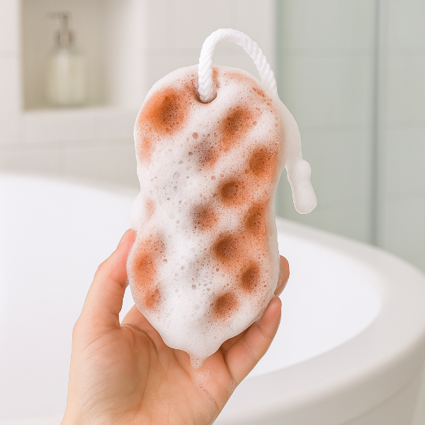 Producto - ESPONJA DE BAÑO ONDULADA 14x7x5 cm