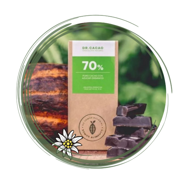 Producto - Chocolate Dr Cacao al 70 Porc. Cacao x 50 gr.