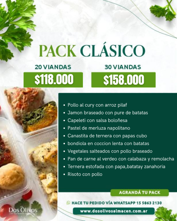 Producto - Pack Clásico x 30