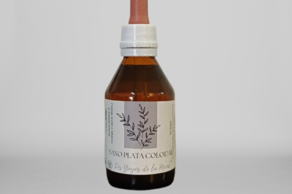 Producto - Nano Plata Coloidal 40 ppm, frasco gotero de 60 ml. Los Yuyos de la Memé - 1