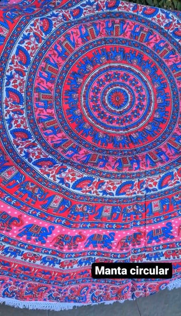 Producto - Manta circular con elefantes modelo 2