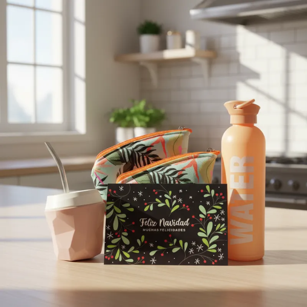 Producto - Box Chau Latas + Mate C/bombilla + Botella Regalo Navidad