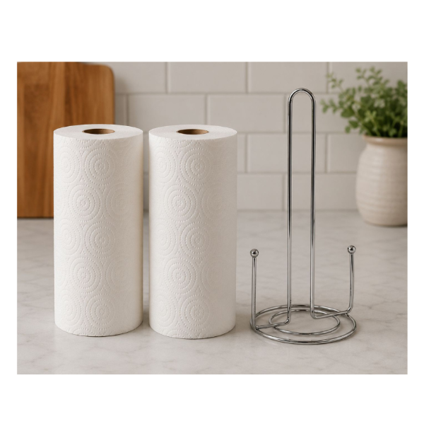 Producto - Combo 2 Rollo de Cocina 200 Paños + Porta Rollo