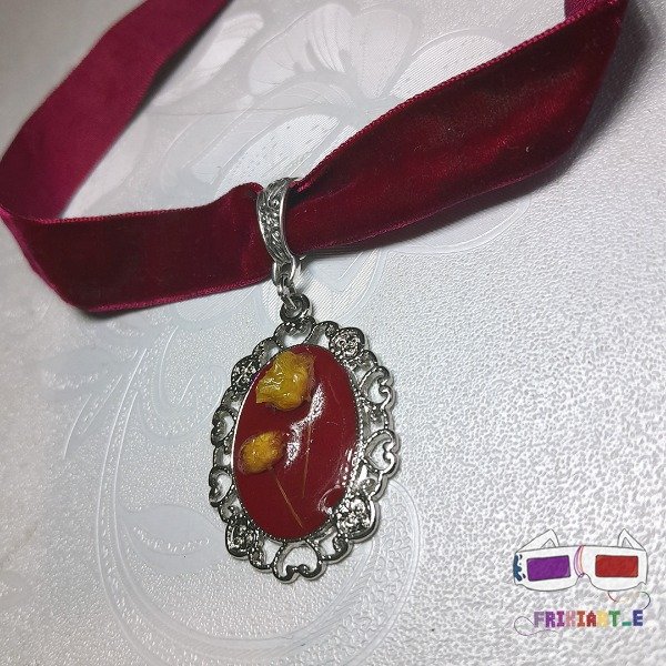 Producto - Choker Flores Rojo