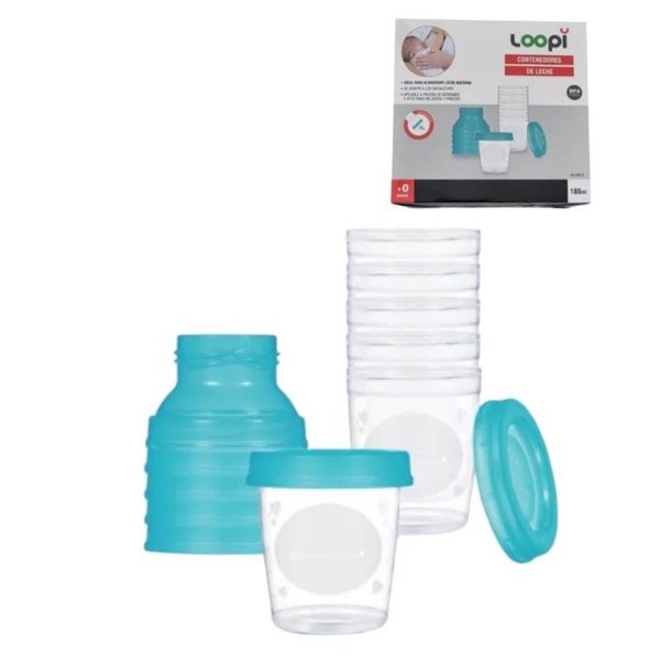 Producto - Contenedores de leche +0m x 6un Loopi