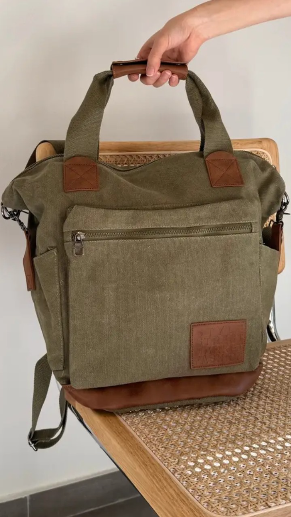 Producto - Mochila urbana beige con cierre