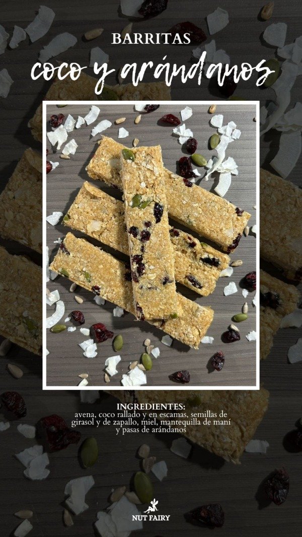 Producto - Barritas Coco y Arándanos