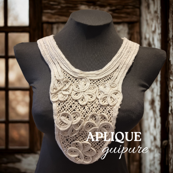 Producto - Aplique guipure con detalles lurex