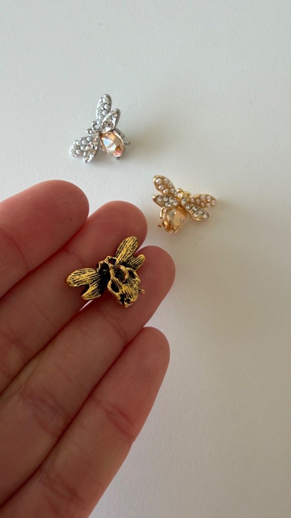 Producto - Botón abeja con estrás - 2