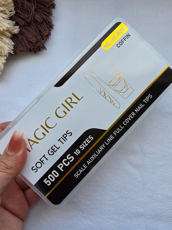 Producto - Tips soft gel coffin 500pcs Prelimados profesionale