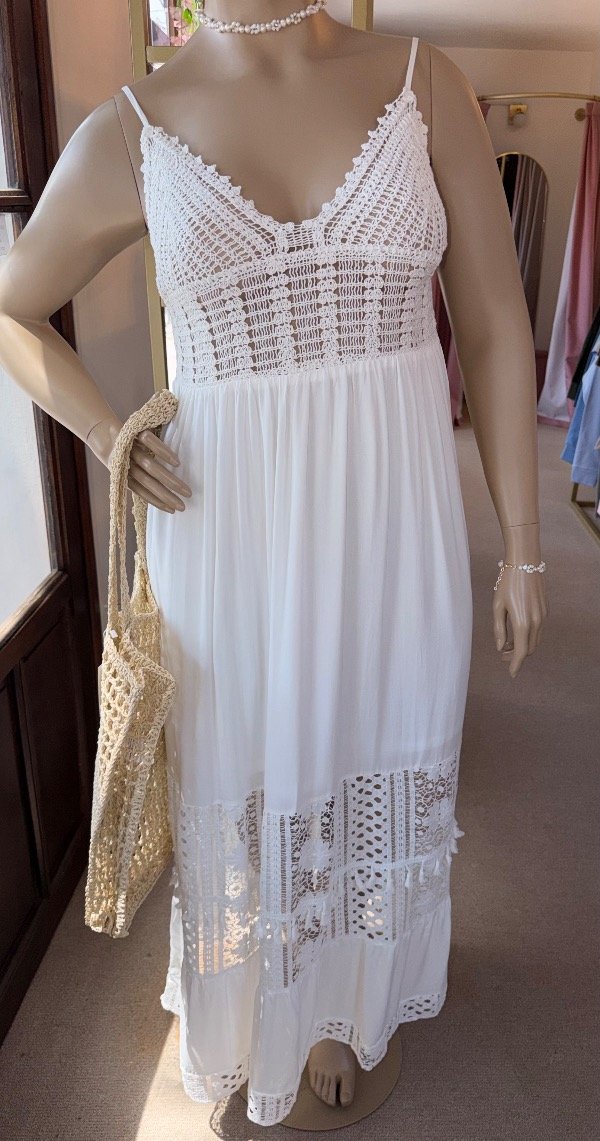 Producto - Vestido con calados y tejido