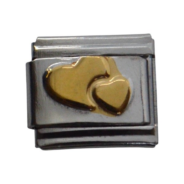Producto - Charm Dos Corazones dorados AQ