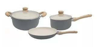 Producto - BATERIA CERAMICO CREMA 5 PZS HUDSON