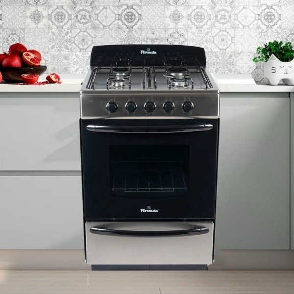 Producto - Cocina acero inoxidable 56cm multigas Florencia 5518F - 5