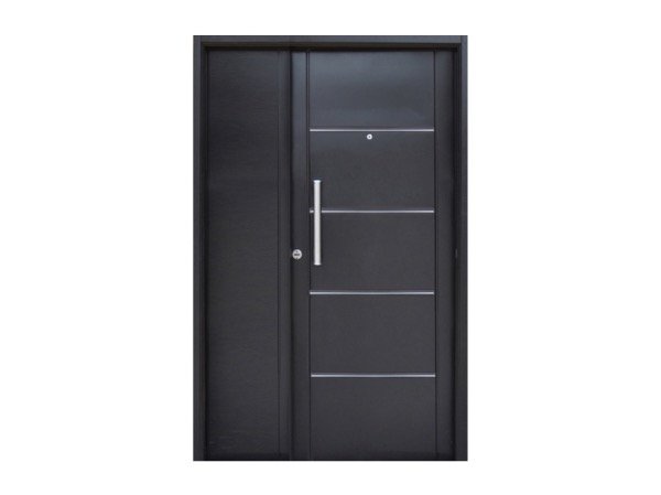 Producto - Puerta y media doble chapa inyectada con barral negra