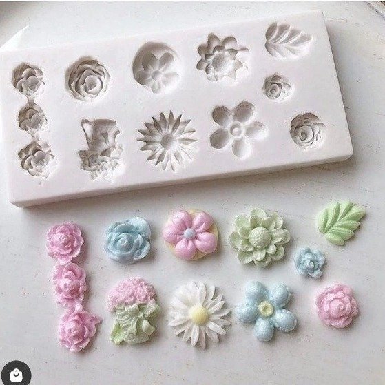 Producto - Molde de silicona Flores 9 modelos