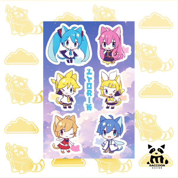 Producto - Plancha de Stickers Vocaloid 2