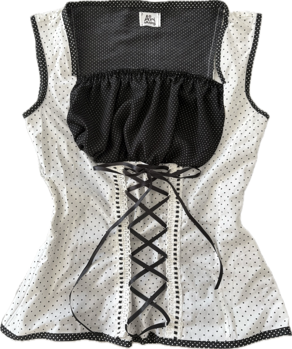 Producto - super cute!! polkadots corset top
