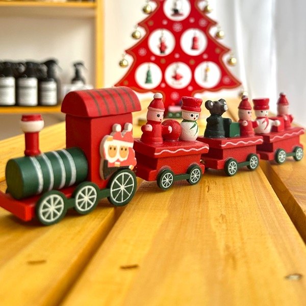 Producto - Mini Trencito Navideño De Madera