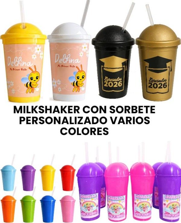 Producto - Vaso MILKSHAKER personalizado con sorbete