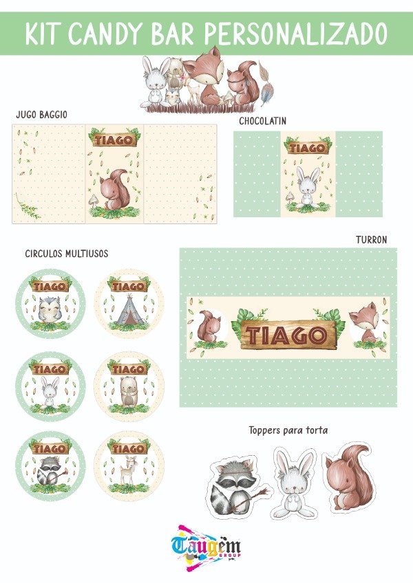 Producto - KIT IMPRIMIBLE - ANIMALES DEL BOSQUE