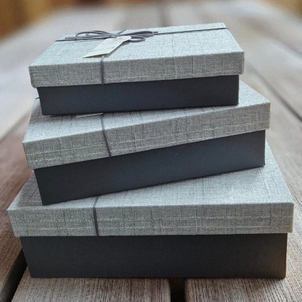 Producto - SET X3 CAJAS DE REGALO RECTANGULO