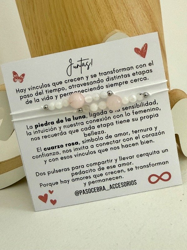 Producto - Set "JUNTAS" - Piedra de la luna y Cuarzo Rosa - 1