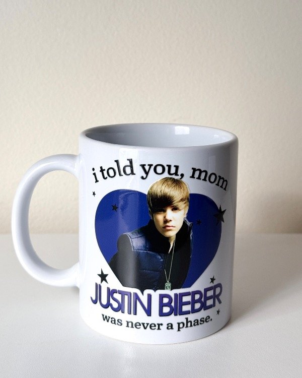 Producto - Taza JUSTIN BIEBER WAS NEVER A PHASE - Taza de Justin Bieber