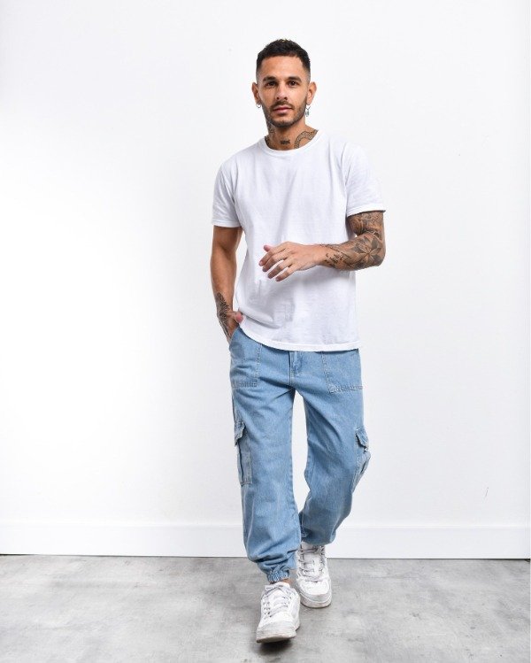 Producto - LINEA DOLCE HOMBRE CARGO JOGGER CELESTE