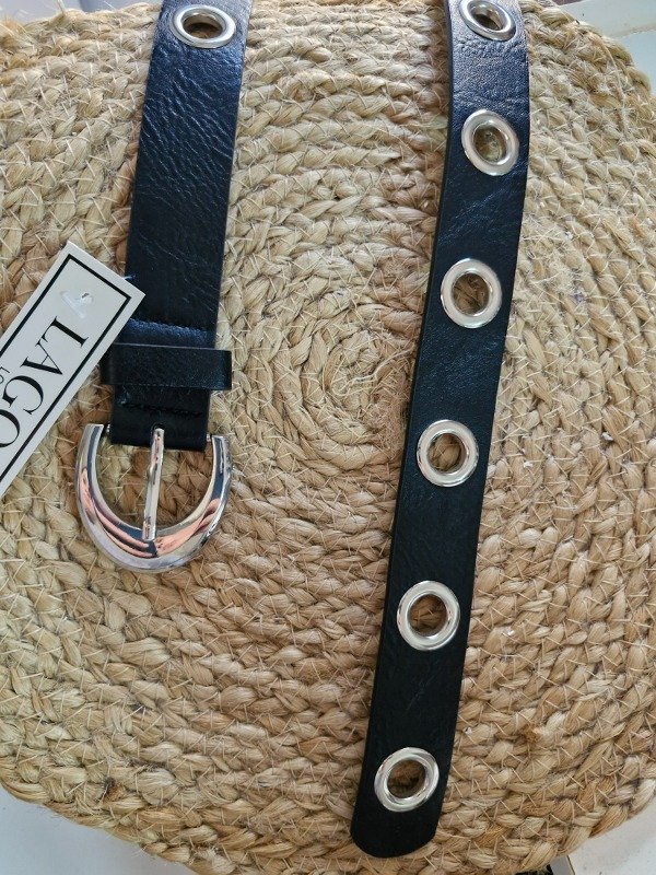 Producto - Cinto negro cuero 031